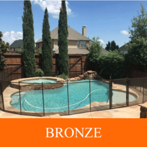 Bronze pool fence in the Castle Hills area of Lewisville TX