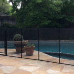 Black pool fence in Dallas