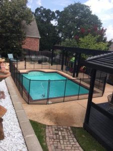 Black pool safety fence in Grapevine, TX