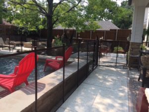 Bronze pool fence In The Lakewood area of Dallas