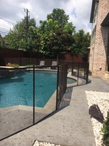 Bronze pool fence in Dallas, TX