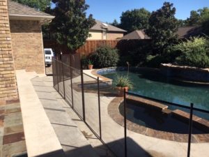 Bronze pool fence in the Lake Highlands area of Dallas