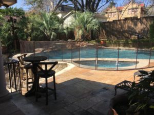 bronze pool safety fence