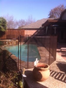 bronze pool safety fence