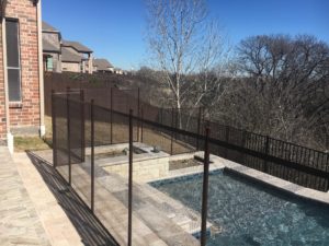 bronze pool safety fence