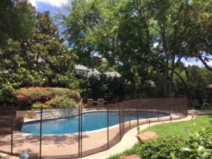 bronze pool safety fence