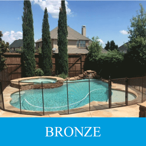 Bronze pool fence in the Castle Hills area of Lewisville TX