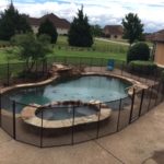 Black pool safety fence surround in Rockwall, TX