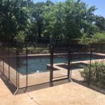 Black custom 4 foot tall pool fence in Denton TX