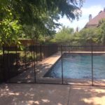 Black custom 4 foot tall pool fence in Denton TX
