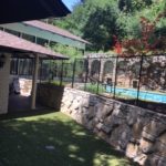 Black custom removable swimming pool fence in Fort Worth, TX