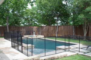 black pool safety fence
